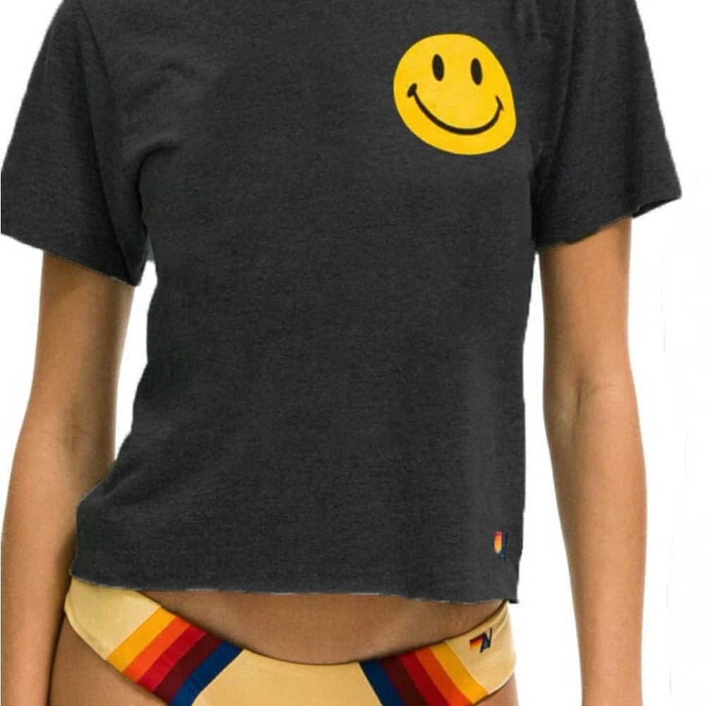 Aviator Nation Boyfriend Smiley Tee